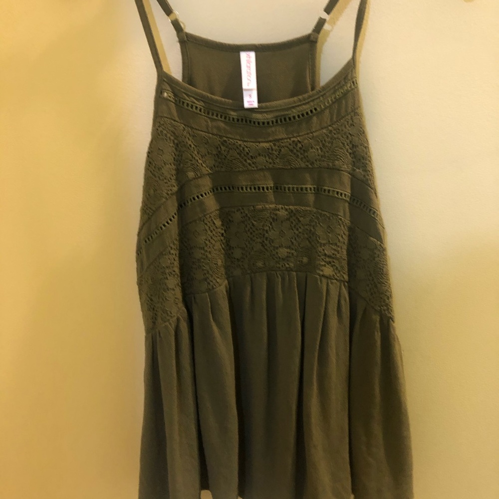 Green tank top